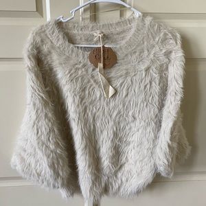 Fuzzy ivory sweater